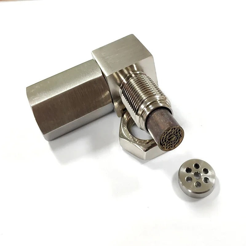 90° Exhaust Oxygen Sensor Adapter M18 x 1.5 Mini Catalyst Rear O2 Spacer Universal Fit