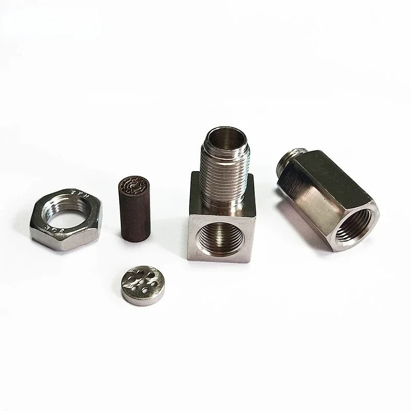 Exhaust Catalyst Rear Oxygen Sensor Spacer 90 Degree Mini Catalyst Lambda O2 Adapter CEL Fix, M18*1.5 Universal
