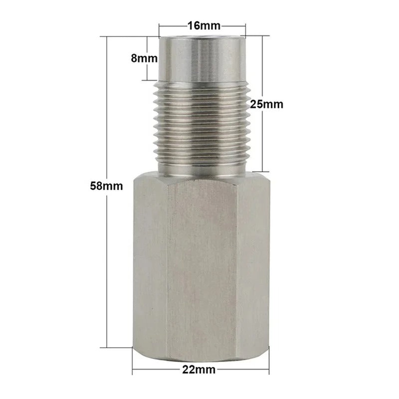 1Pcs Stainless Steel Oxygen O2 Sensor Adapter Spacer Catalytic Converter Bypass Check Engine Light Fixer