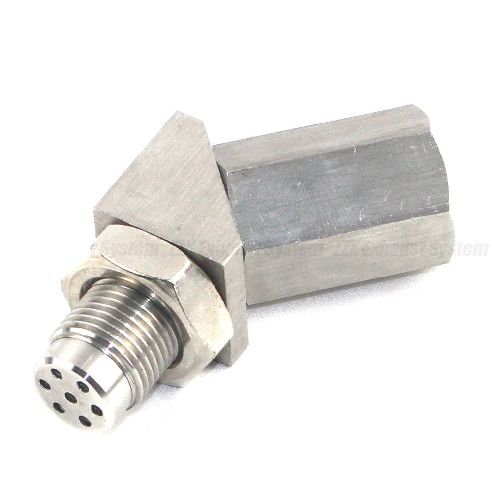 Automotive 45° Oxygen O2 Sensor Spacer Extension 304 Stainless Steel with Mini Catalytic Catalyst