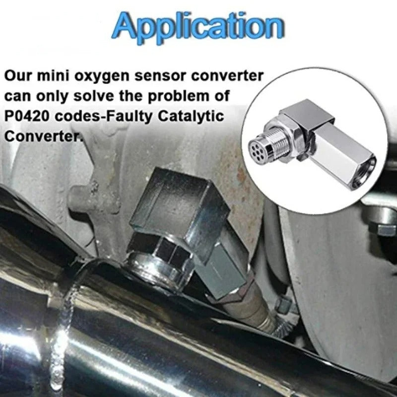 Universal Rear Oxygen Sensor Spacer M18 x 1.5 90° Mini Catalyst Exhaust O2 Adapter