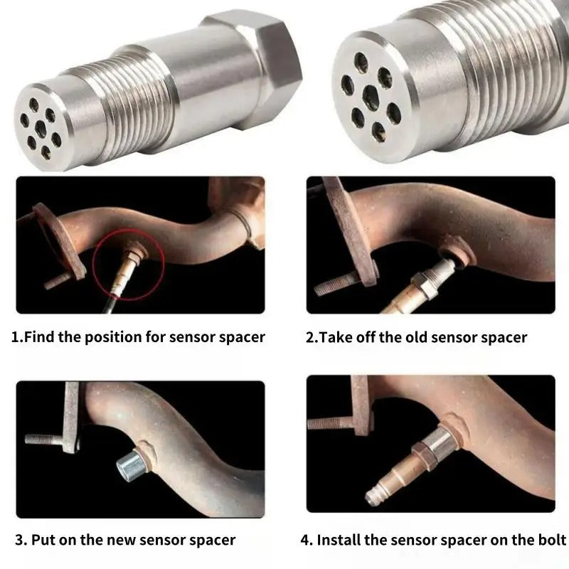 Universal Car Oxygen Sensor Spacer M18 x 1.5 Mini Catalytic Converter Stainless Steel O2 Extension Adapter