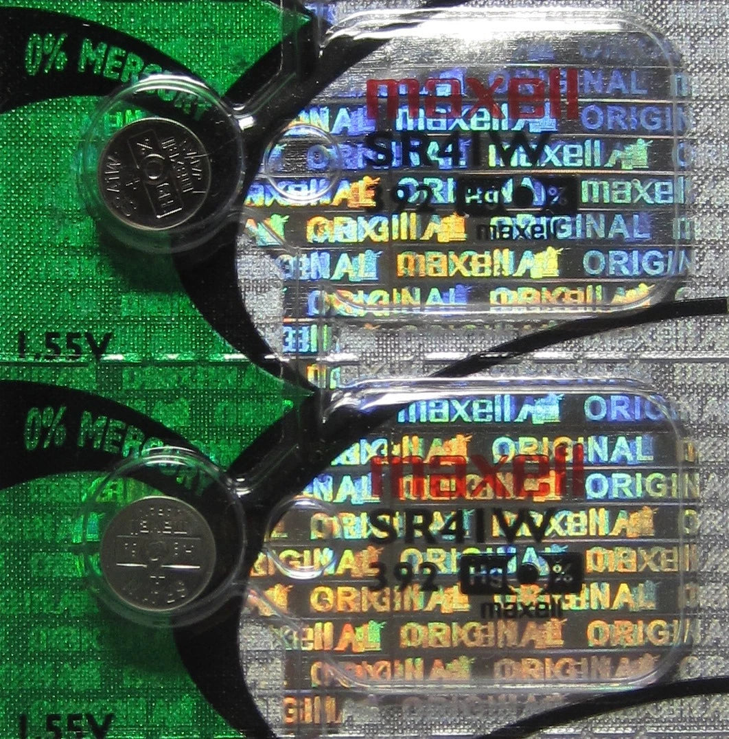 Maxell 392 SR41W Silver Oxide Batteries x 2