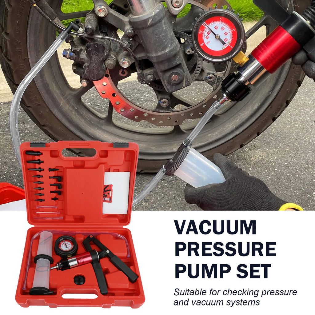 DIY Hand Held Vacuum Pressure Pump Tester Kit For Automotive 0-60PSI w/ Case Set