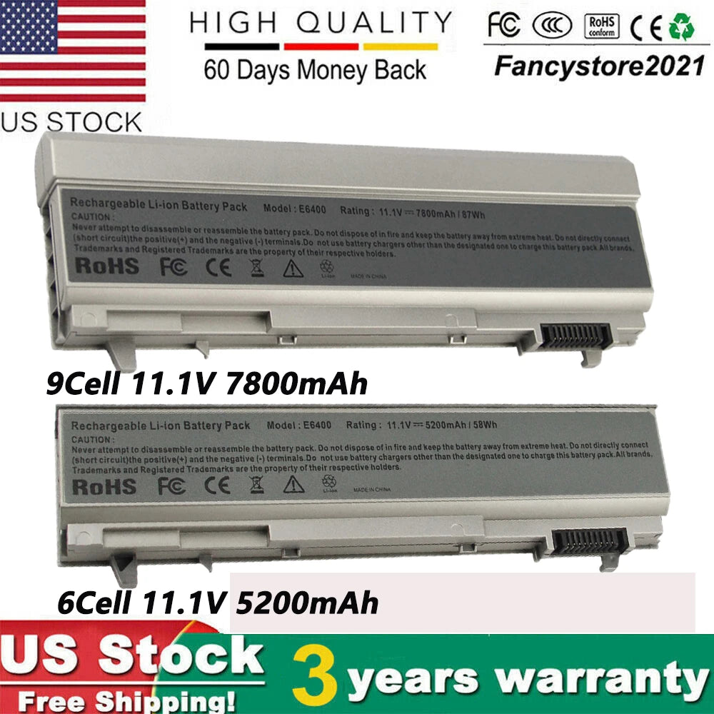 6/9Cell E6400 Battery for Latitude E6410 E6500 E6510 PT434 MP303 4M529 W1193