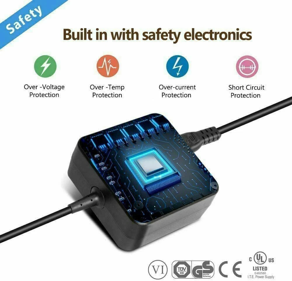 Laptop Charger USB C Type C Adapter for Lenovo Chromebook 100E Yoga 720-13IKBR