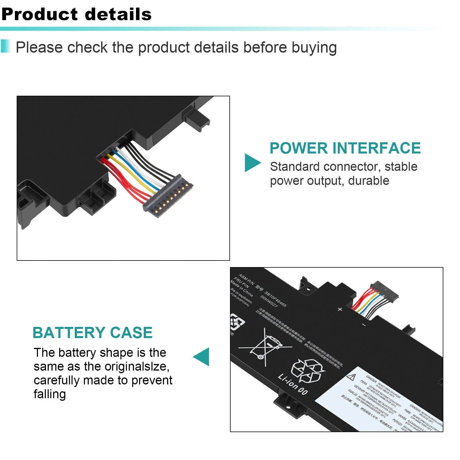 00HW027 01AV433 Battery for Lenovo ThinkPad X380 Yoga 260 370 X380 15.2V 51Wh