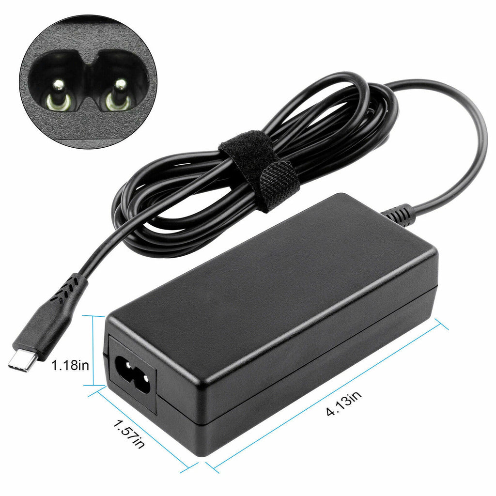 65W USB-C Type C Adapter Charger For HP Samsung Lenovo Yoga Dell Macbook Acer US