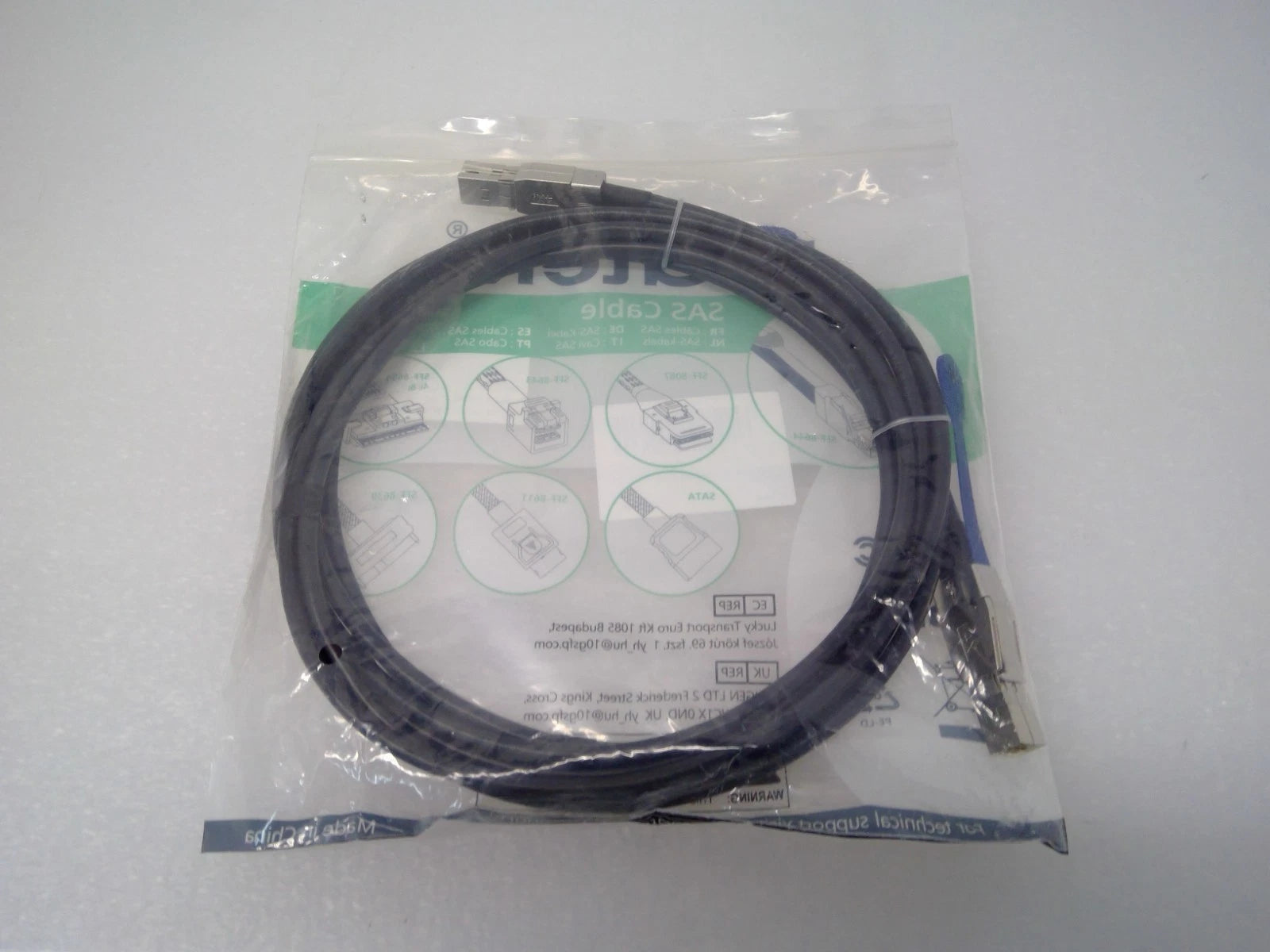 NEW 10Gtek CAB-8644/8644-P2M External HD Mini-SAS Cable SFF-8644 12Gbps 2M