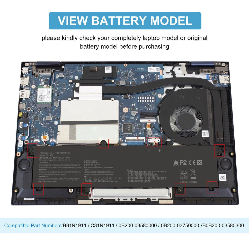 B31N1911 C31N1911 Battery for Asus VivoBook Flip 14 F413JA K413EA S433EA TP420IA