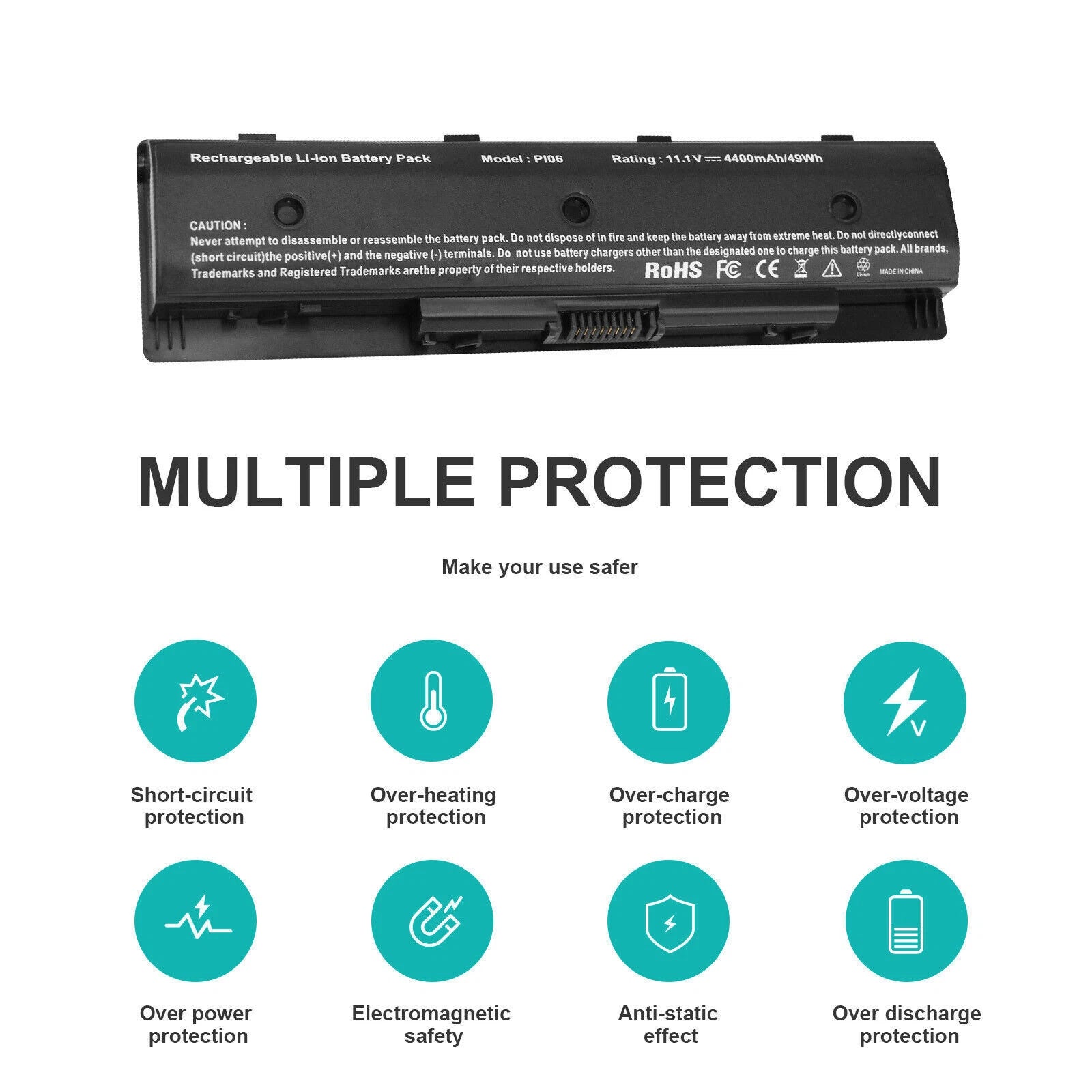 PI06 Battery for HP 710416-001 710417-001 Envy 15 17 Pavilion 14 15 17 Hstnn-Lb4