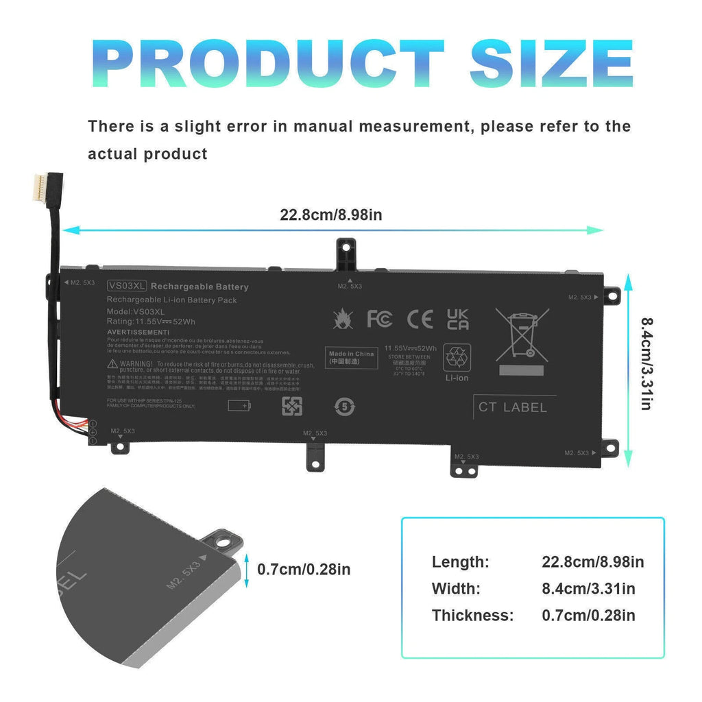 Battery For HP Envy 15-AS000 15-as068nr 15-as133cl 15-as020nr VS03XL 849047-541