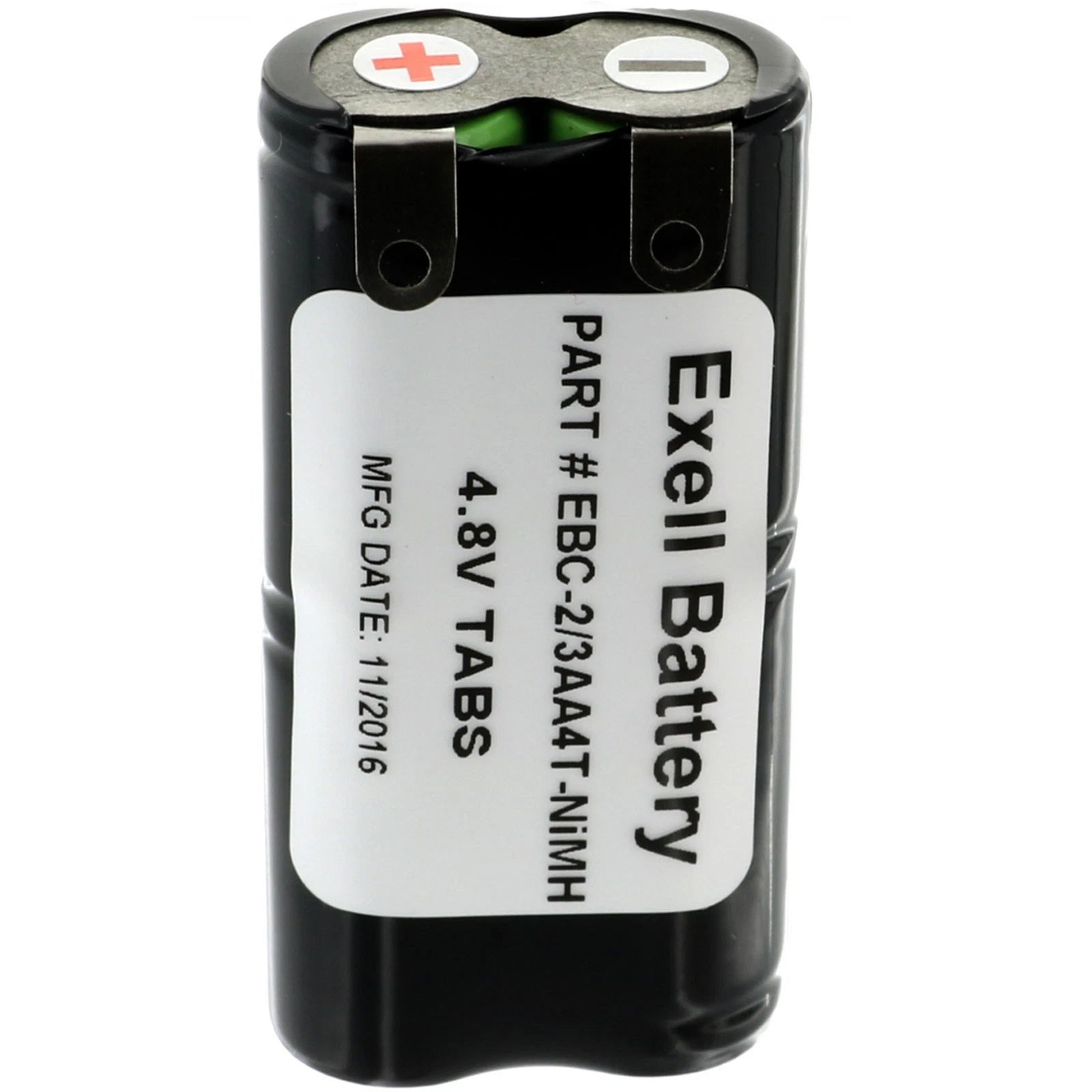 Exell 4.8V 650mAh NiMH Battery Pack w/ Tabs Scanner Emergency Lighting Razors