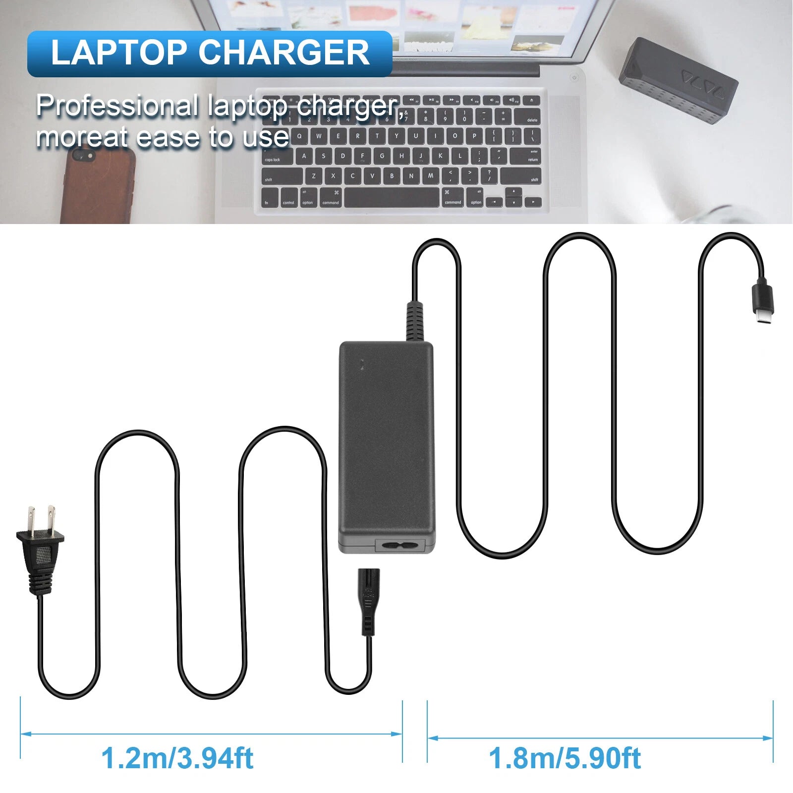 AC Adapter For Dell Chromebook 3100 3100 2 in 1 Type USB-C Charger Power Cord