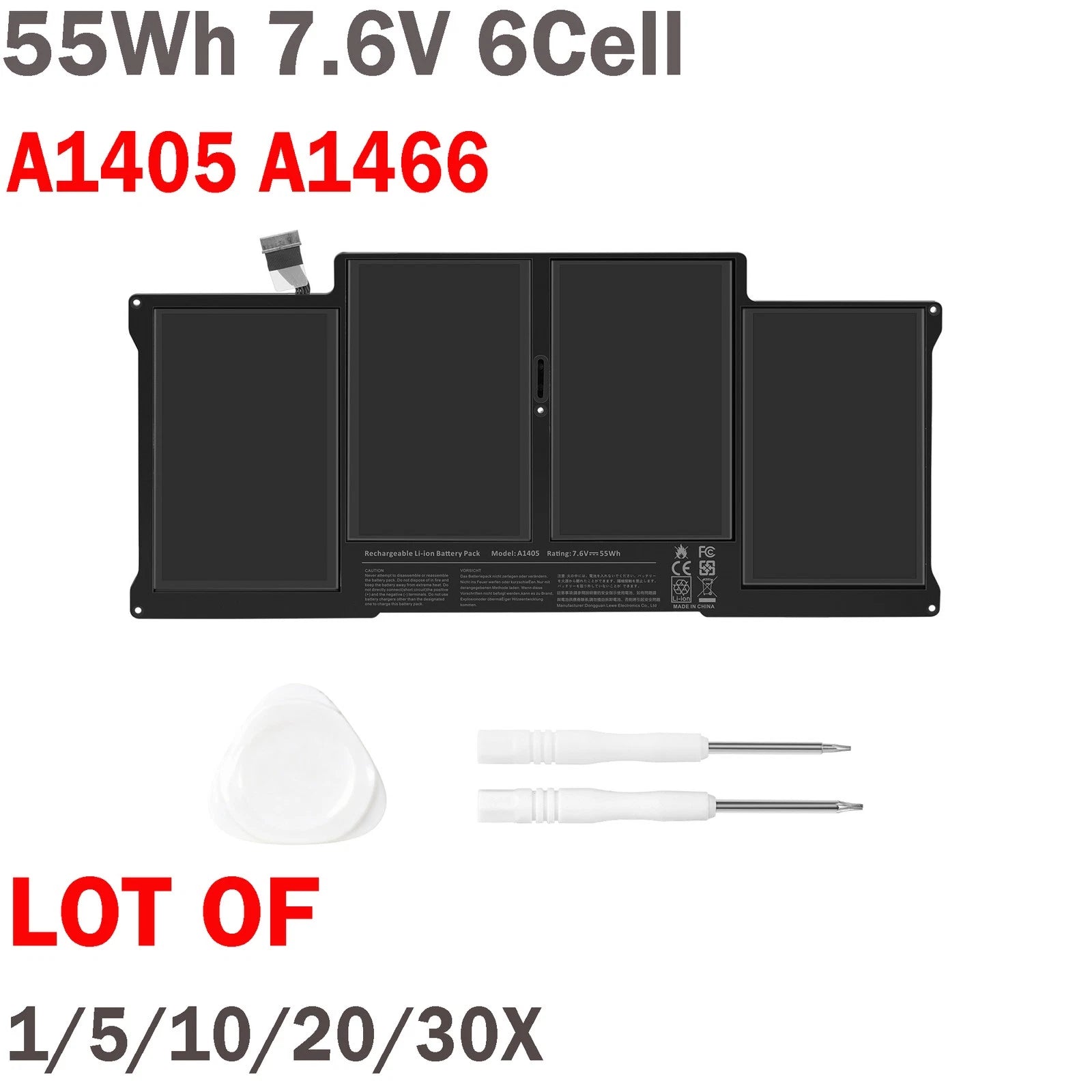 ?LOT 30x Battery For Apple MacBook Air 13" A1405 A1466 A1369 2013 2014 2015 2017