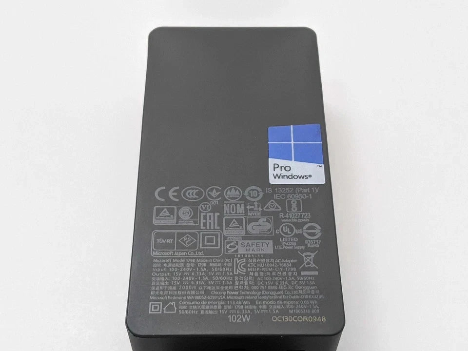 NEW 102W 1798 Surface Book 2 3 Charger AC Power Adapter Microsoft Laptop FAST