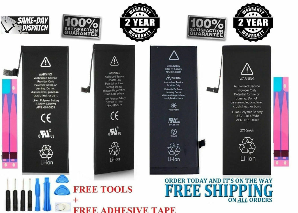 Lot 5 10 20 Replacement Internal Battery For iPhone 6 6S+ 7+ 8 8+ X XR XS 11 PRO