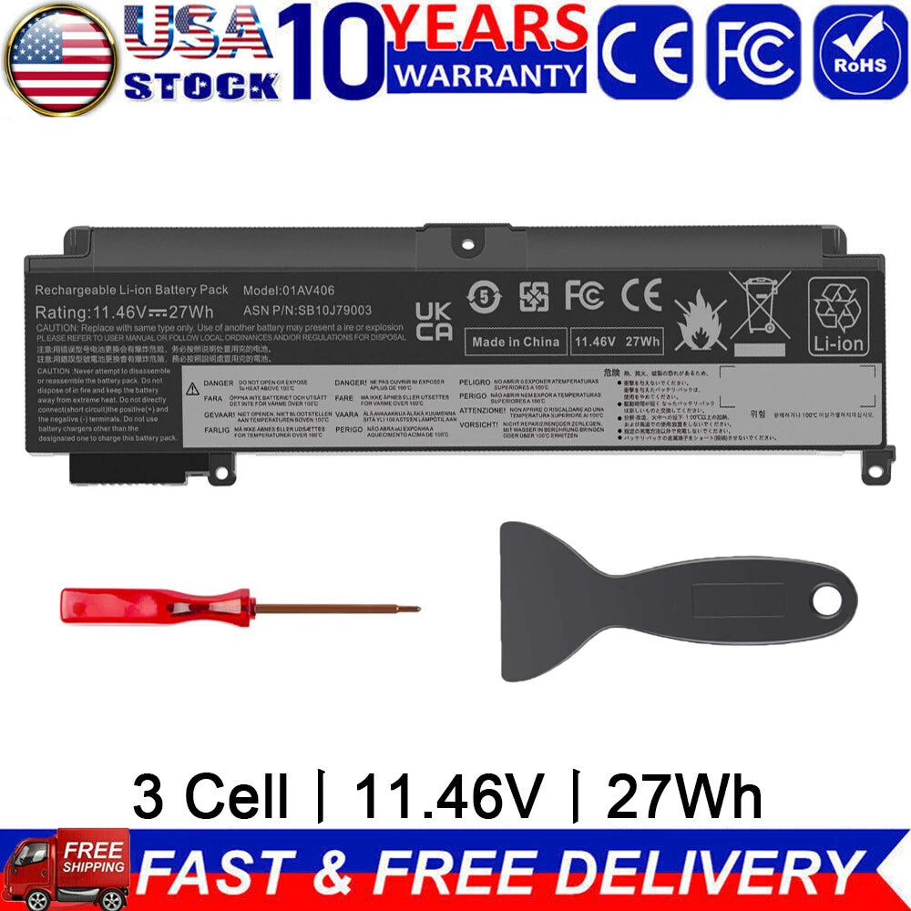 Internal Battery/Charger 00HW024 00HW025 For Lenovo ThinkPad T460s T470s 01AV406