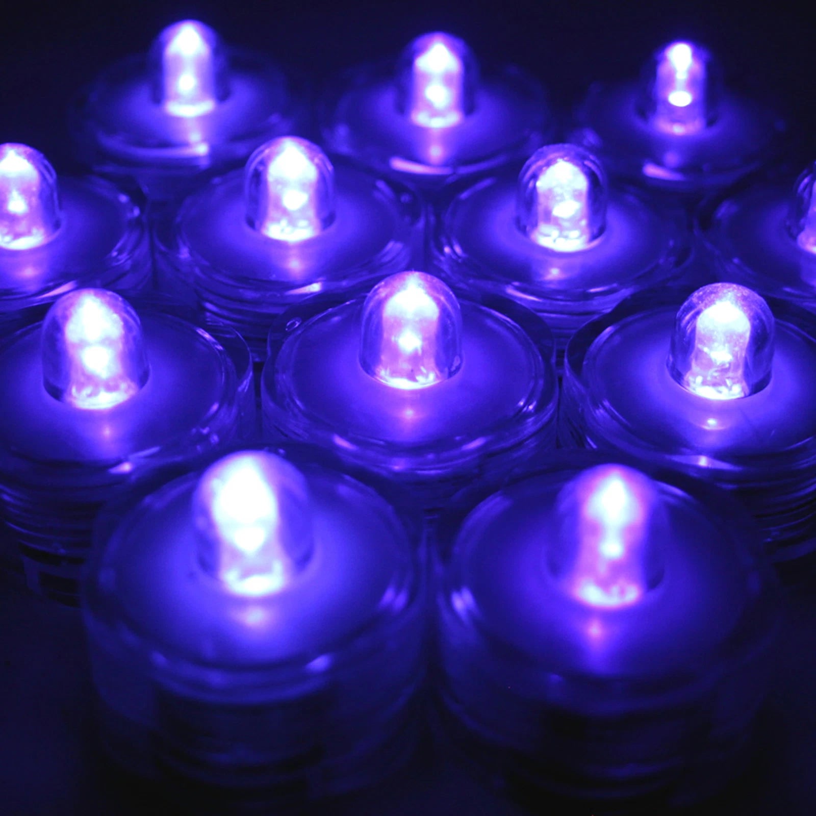 LED Tea Light Submersible Waterproof Battery ~ Wedding Decoration ~ PURPLE 12 Pa