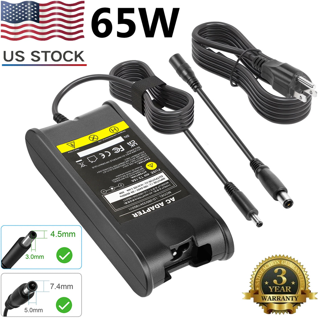 For DELL 65W PA-12 Inspiron 6TM1C AC Power Adapter Charger LA65NS2-01 4.5mm&7.4m