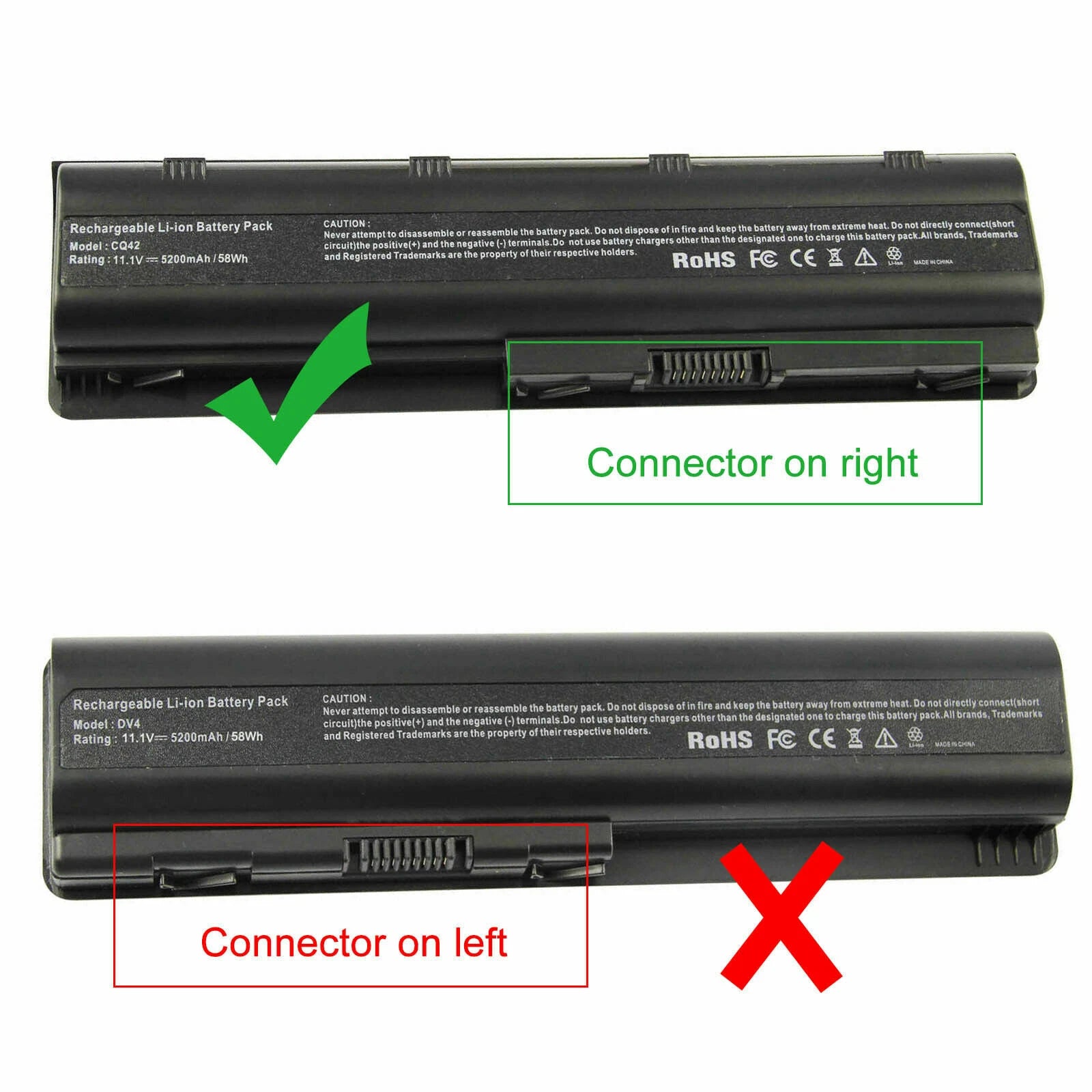 Battery For HP Spare 593554-001 593553-001 586006-321 586006-361 G62 G56 5200mAh