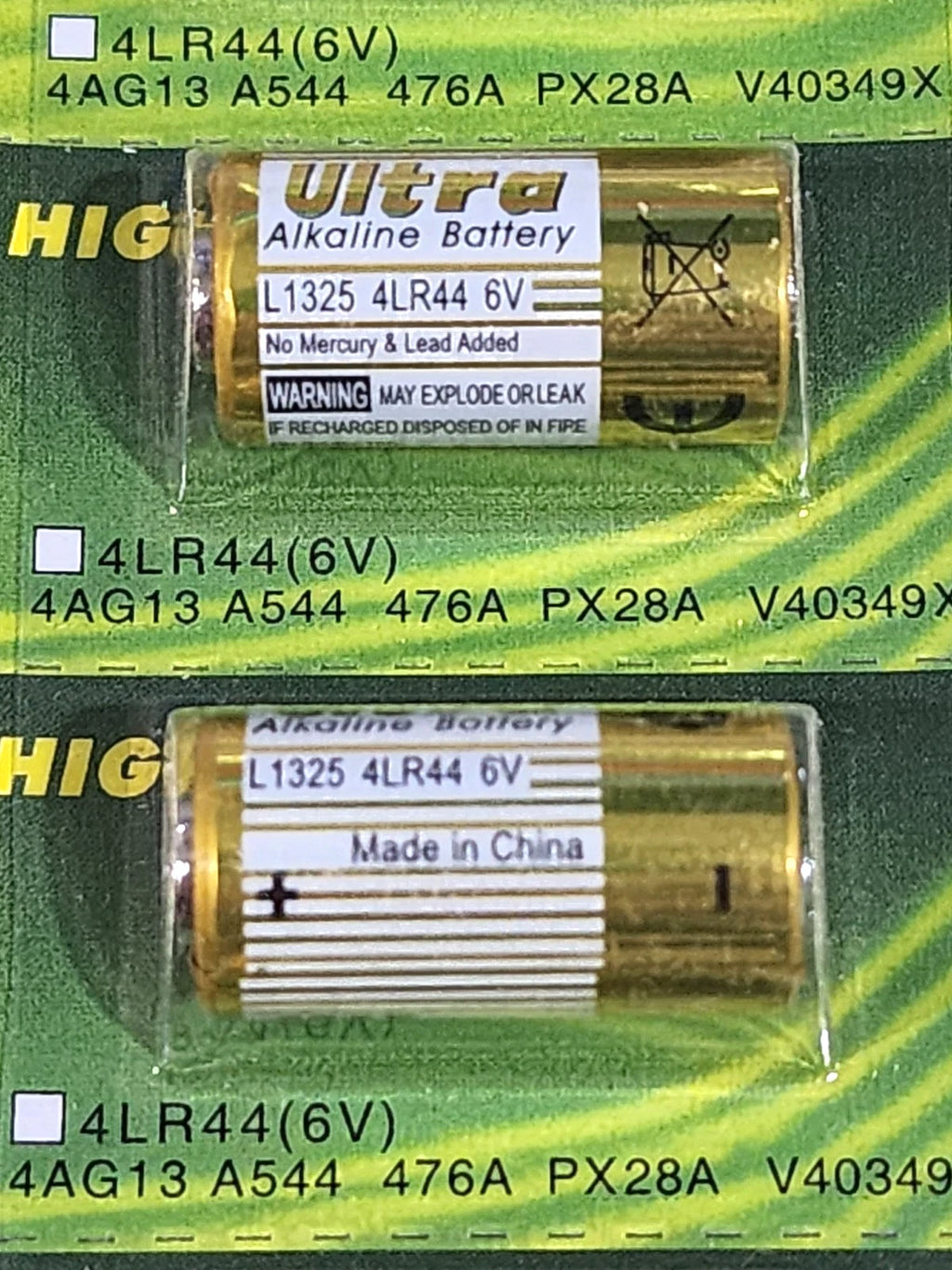 5 x ULTRA ALKALINE 4LR44 / 476A / A544 / K28A / L1325 COLLAR 6V BATTERIES