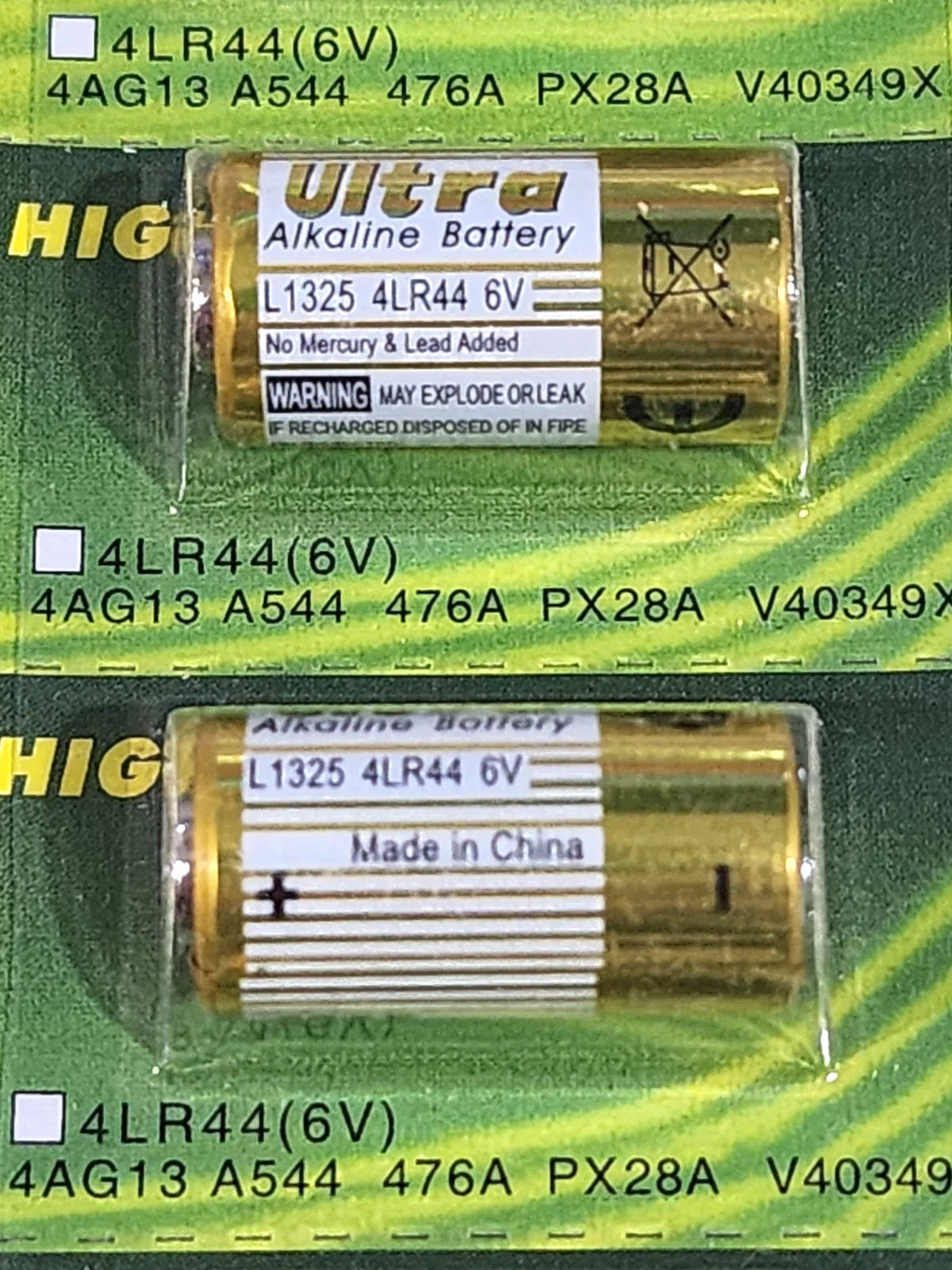 5 x ULTRA ALKALINE 4LR44 / 476A / A544 / K28A / L1325 COLLAR 6V BATTERIES