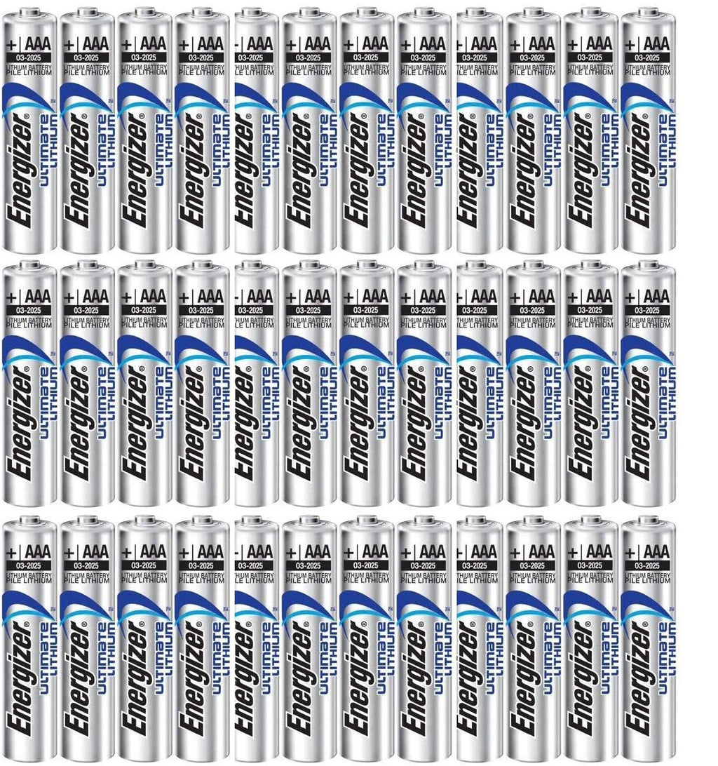 Energizer AAA Ultimate Lithium Long Lasting Batteries, 36 Count