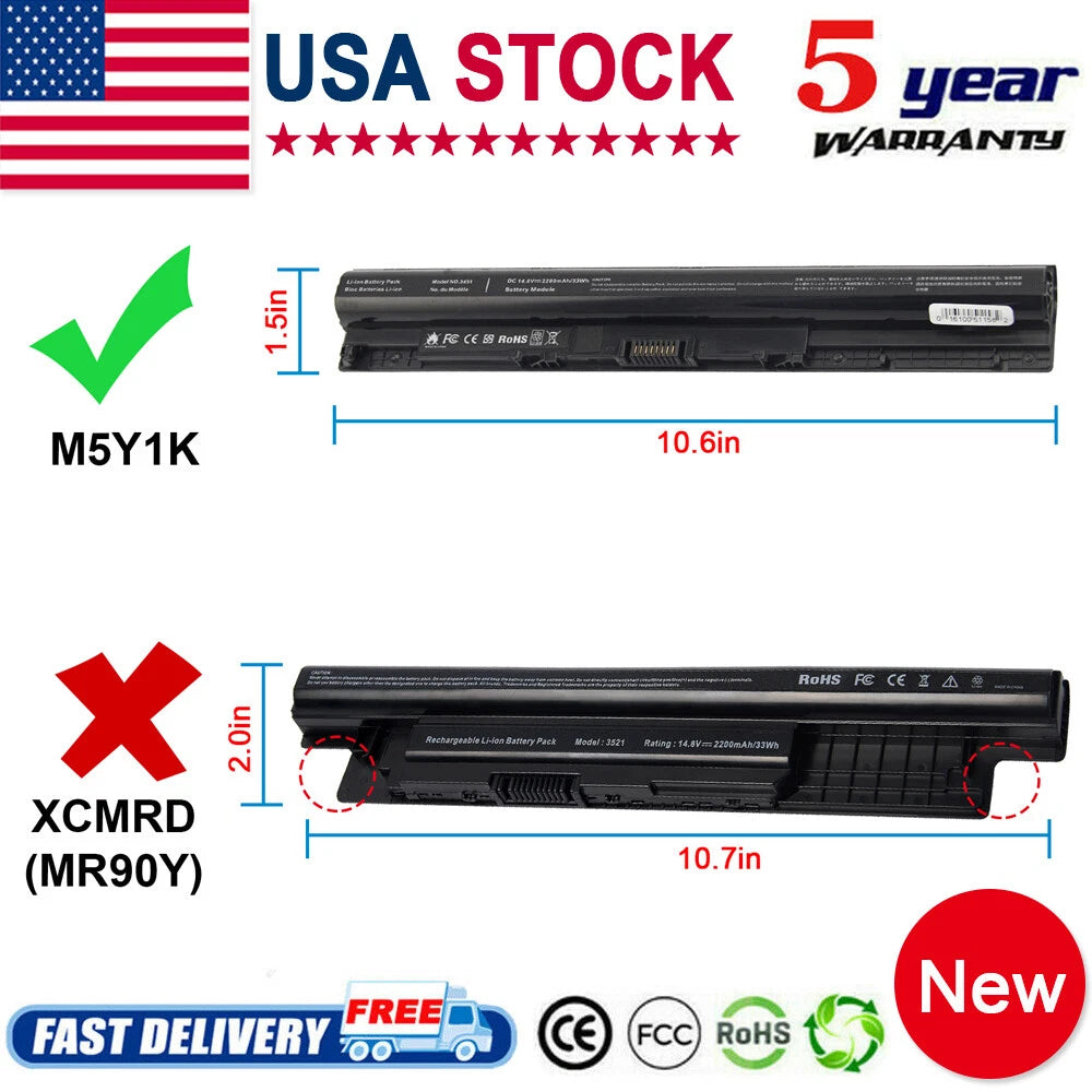 Brand NEW M5Y1K Battery for Inspiron 3551 3567 5558 5758 14 15 3000 Series PC