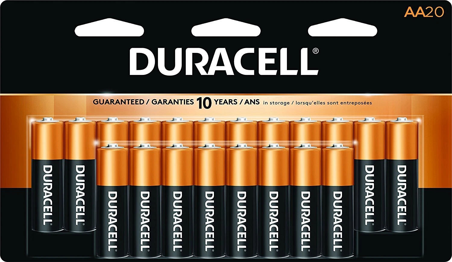 Duracell Coppertop AA Cell Alkaline Batteries 20 pack