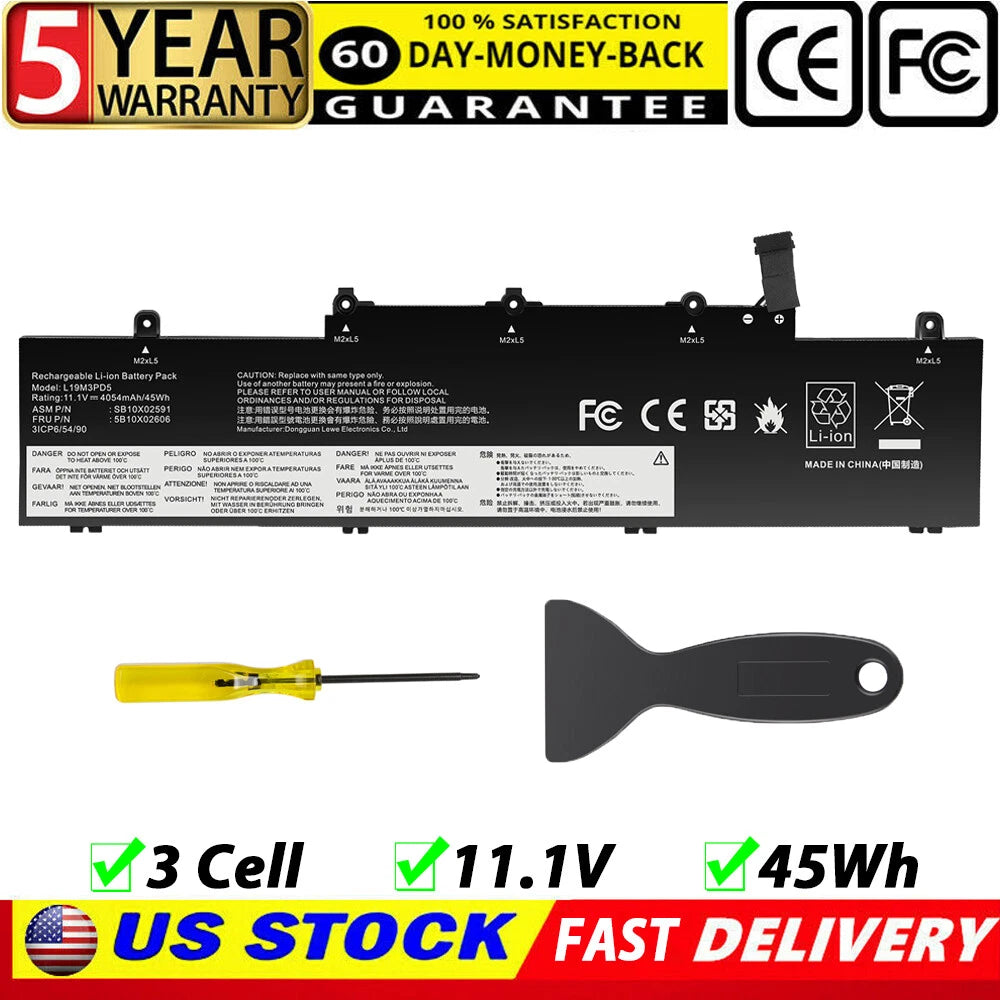 L19C3PD5 Battery for Lenovo THINKPAD E14 E15 GEN 2 3 L19M3PD5 SB10X02597