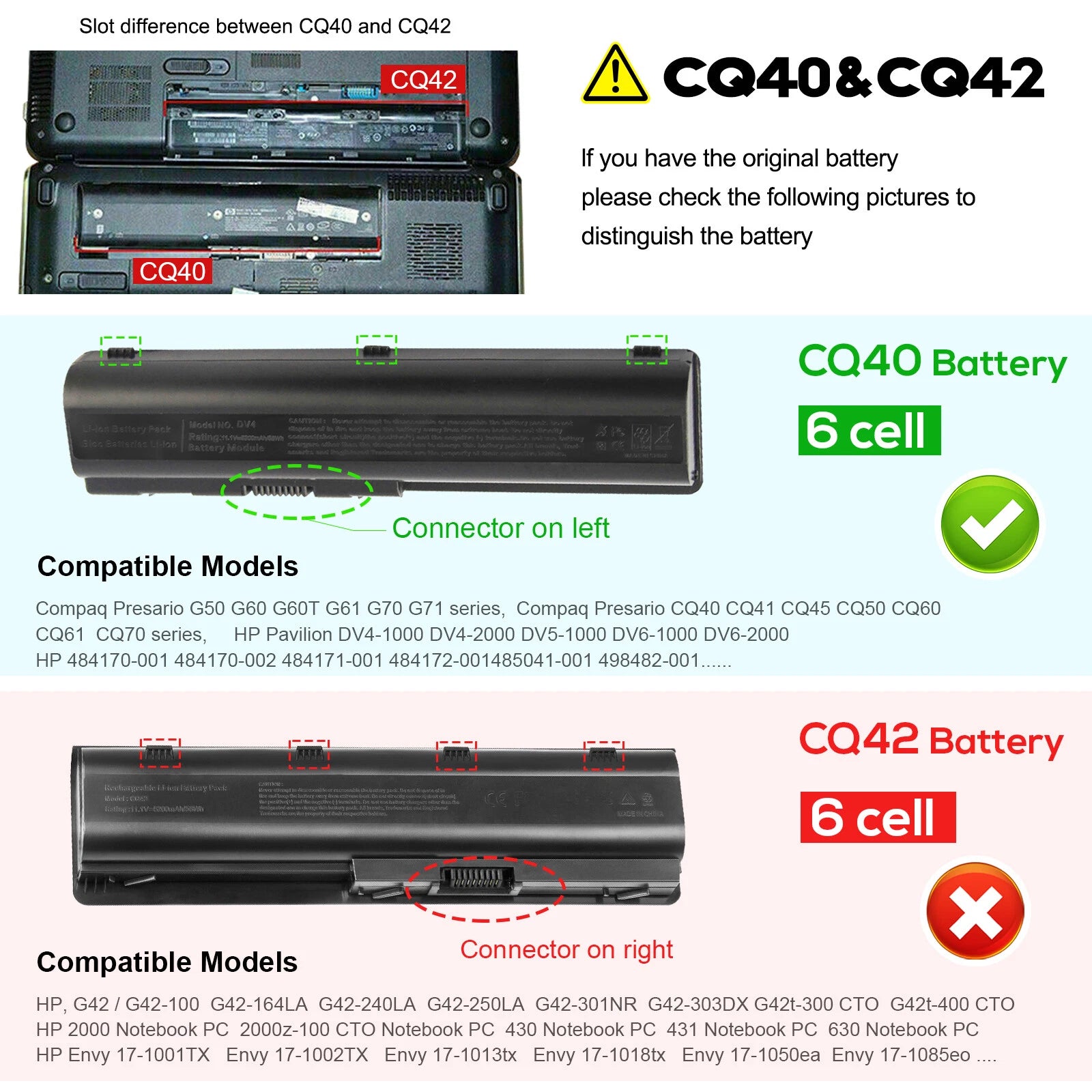 Battery for HP G50-104CA G60-120US G60-635DX G60-440US G71 G71-442NR G60-445DX