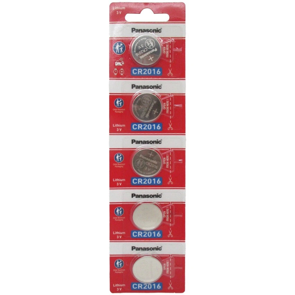 5 x PANASONIC CR 2016 CR2016 ECR2016 LITHIUM COIN CELL Button Battery