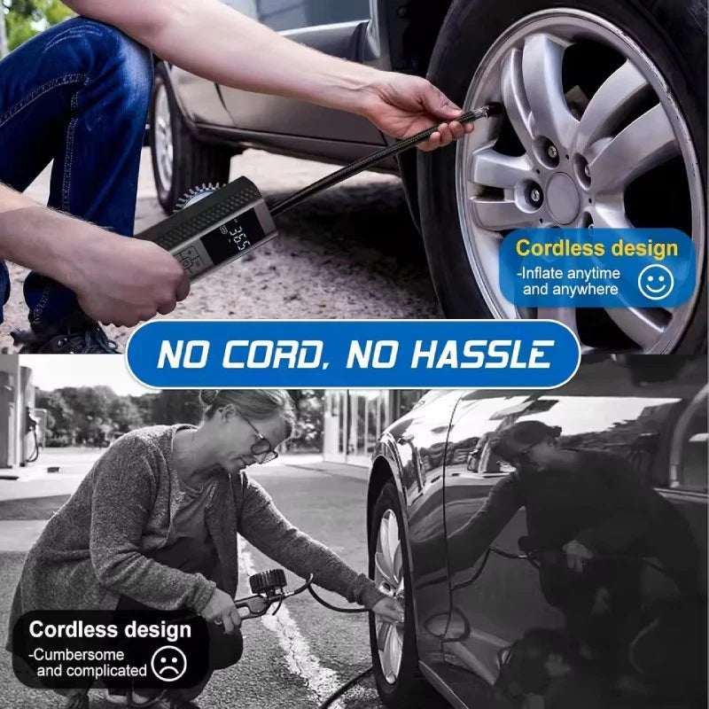 PWR 150PSI Cordless Tire Inflator Portable Air Compressor Car Air Tire Pump