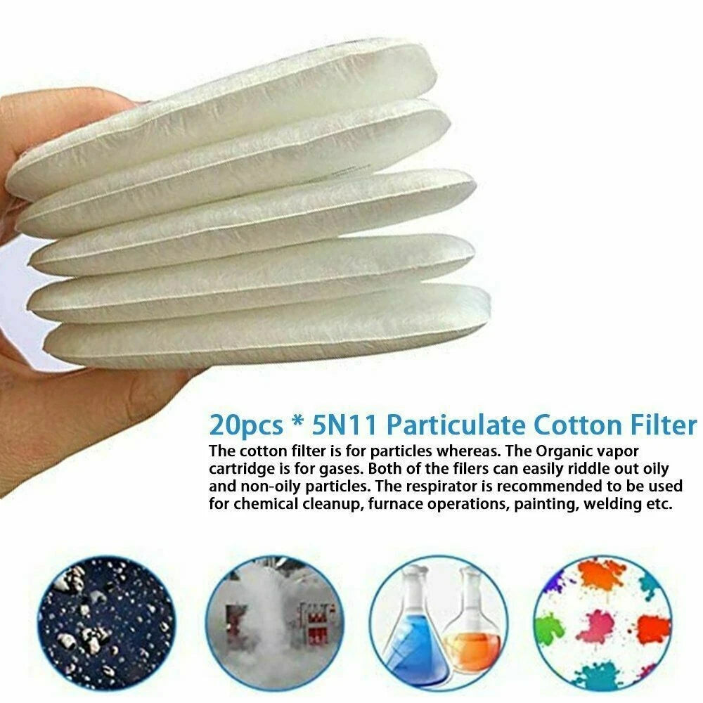 5N11 Cotton Filter/ 6001CN Filter Cartridge/ Cover For 6200 7501 7502 Respirator