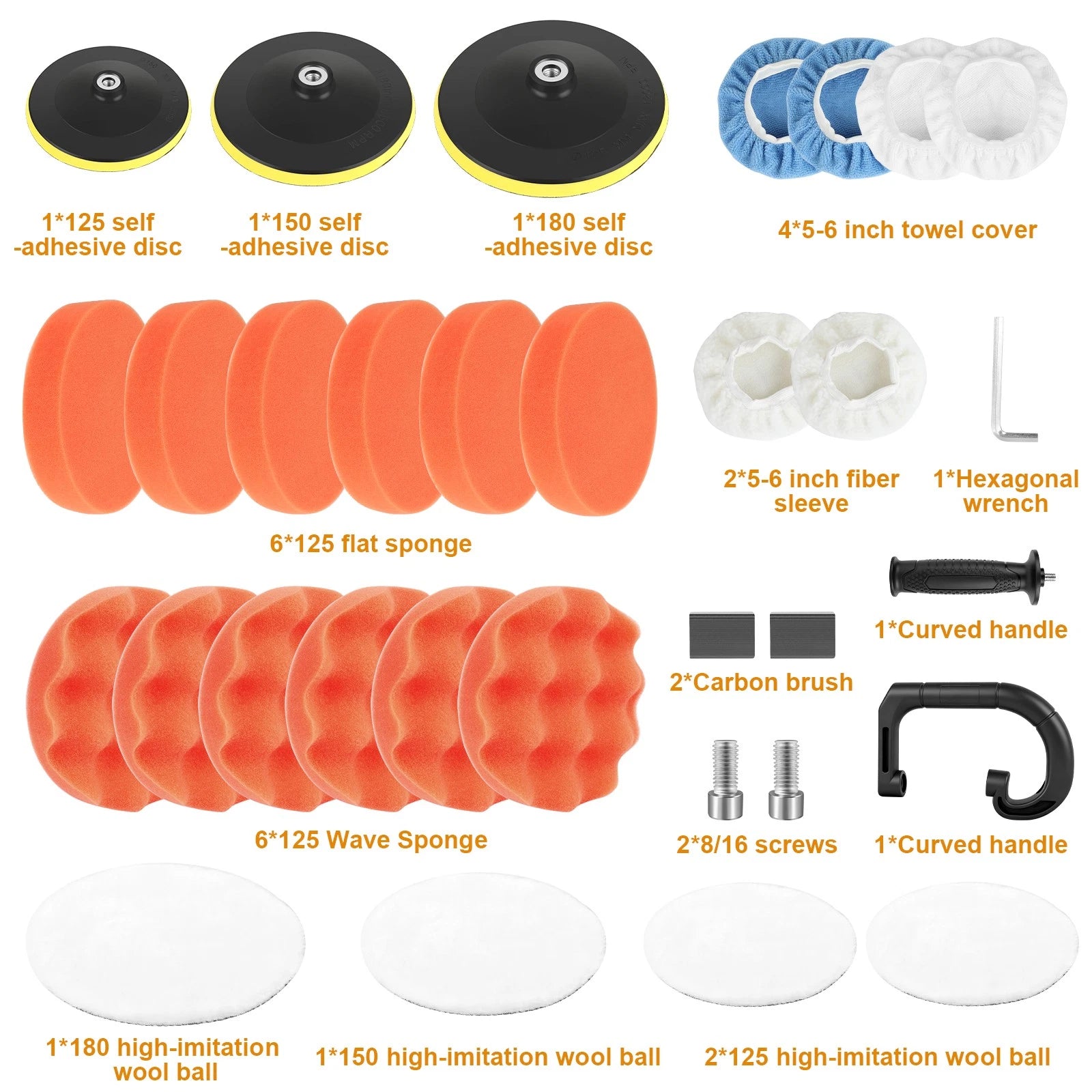??2000W Rotary Car Polisher Buffer Sander w/ 5" 6"7"Polishing Machine Waxer Pad