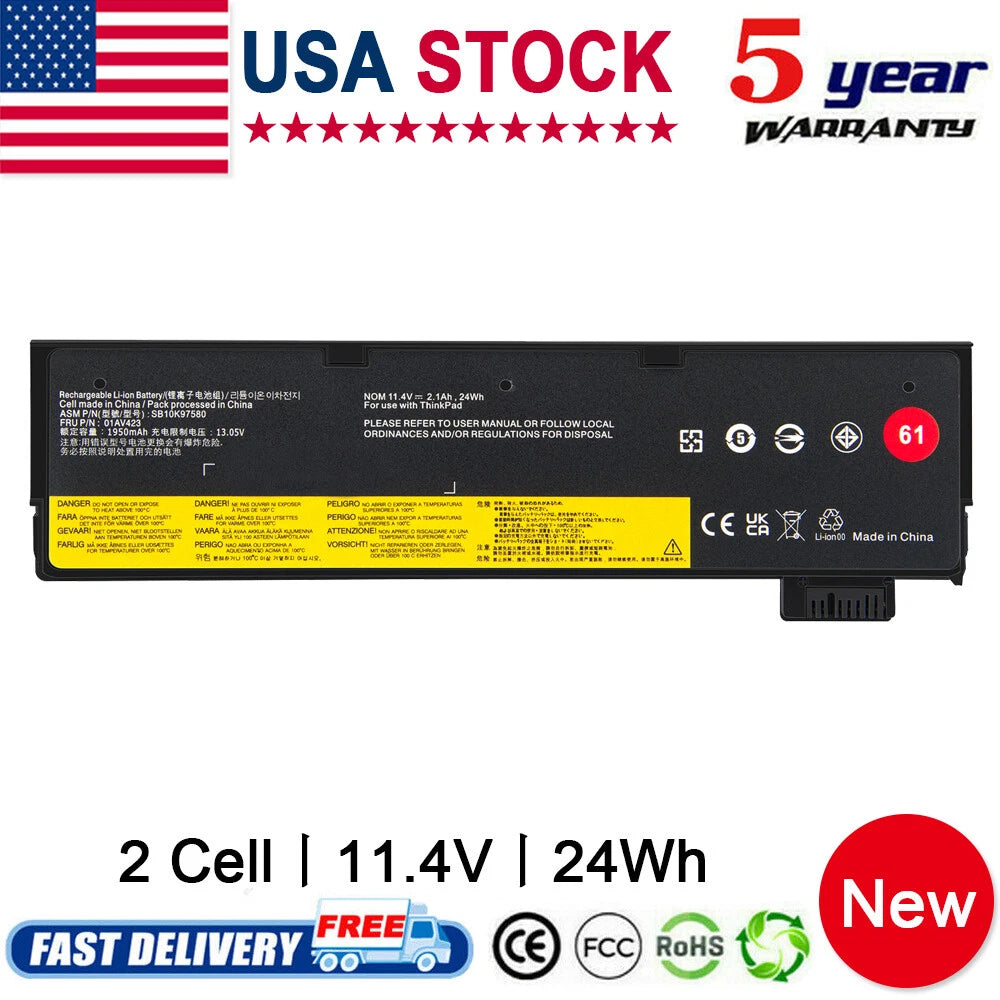 01AV423 01AV424 01AV425 24Wh Battery for Lenovo ThinkPad T470 T570 T480