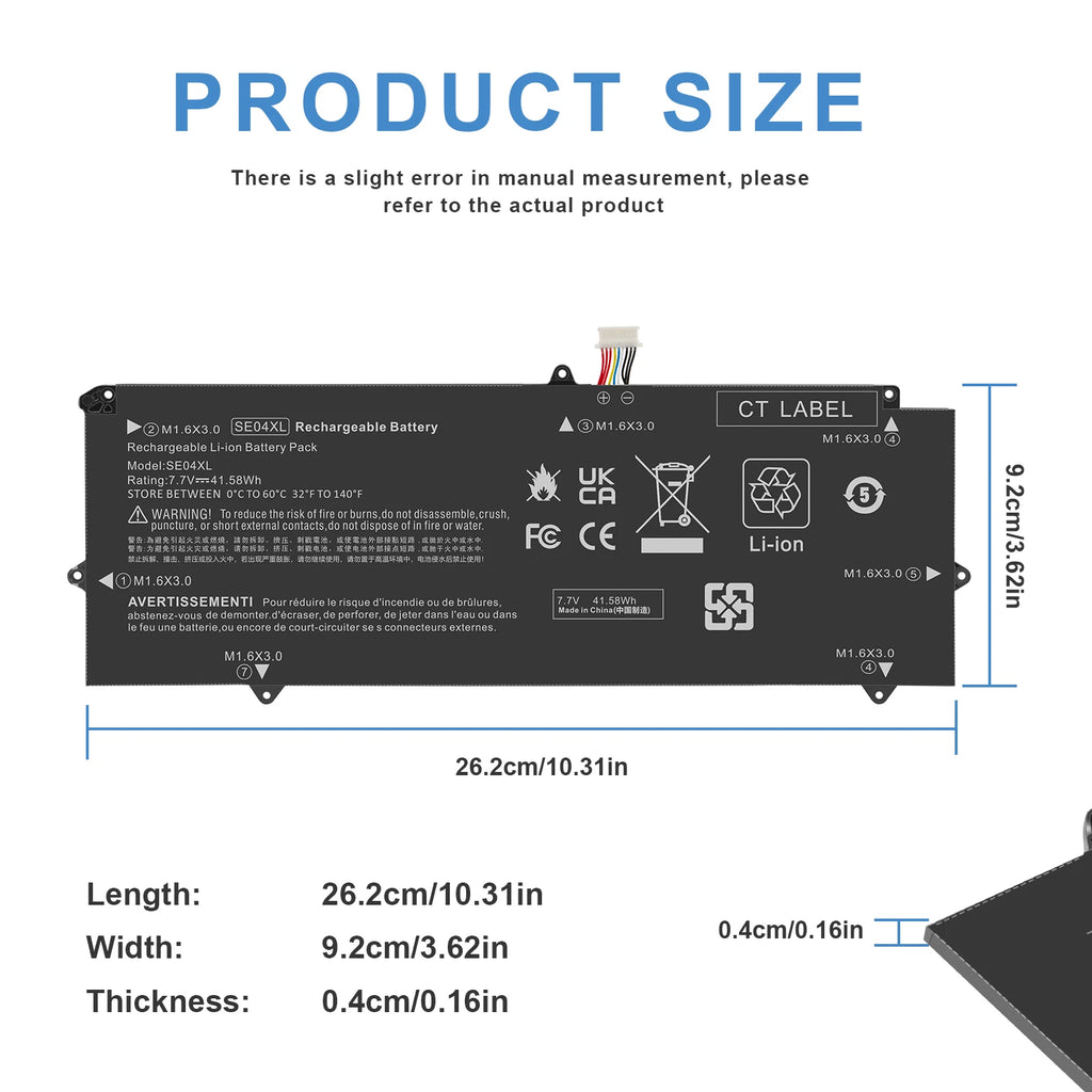 SE04XL 860724-2B1 Battery Replacement for HP Pro X2 612 G2 Series HSTNN-DB7Q