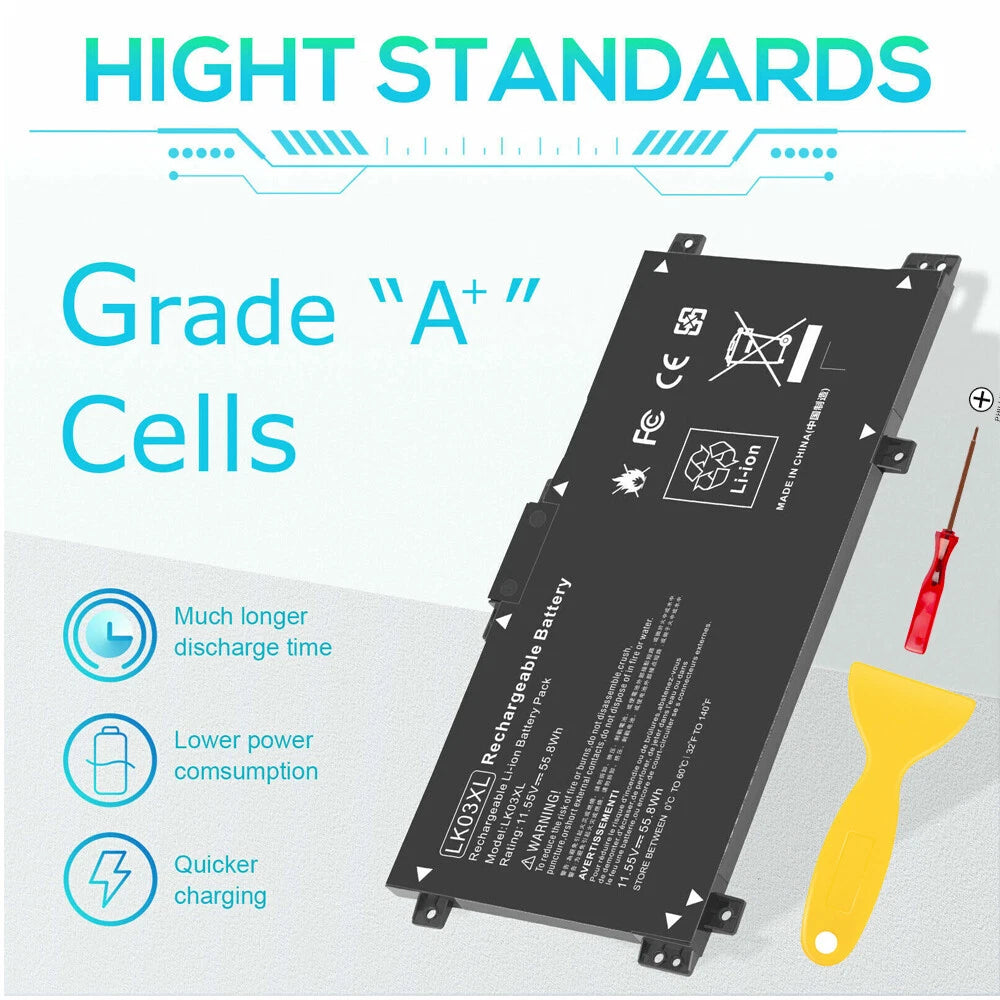 LK03XL Battery For HP ENVY X360 15-BP 15M-BQ 17-CE 17-AE L09281-855 916814-855