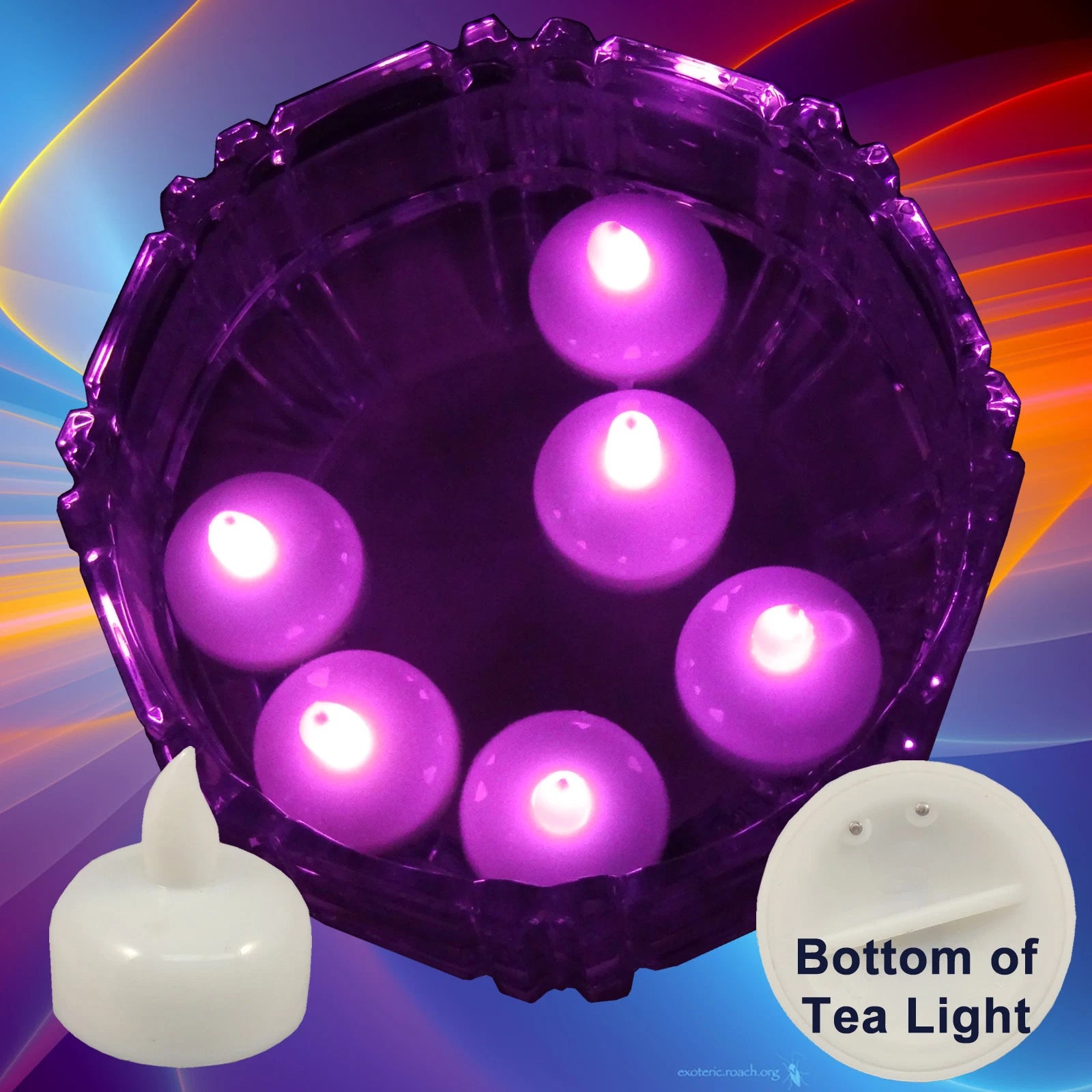 24 Flameless Floating LED tealight Candle Battery operated Pink tea lights NEW