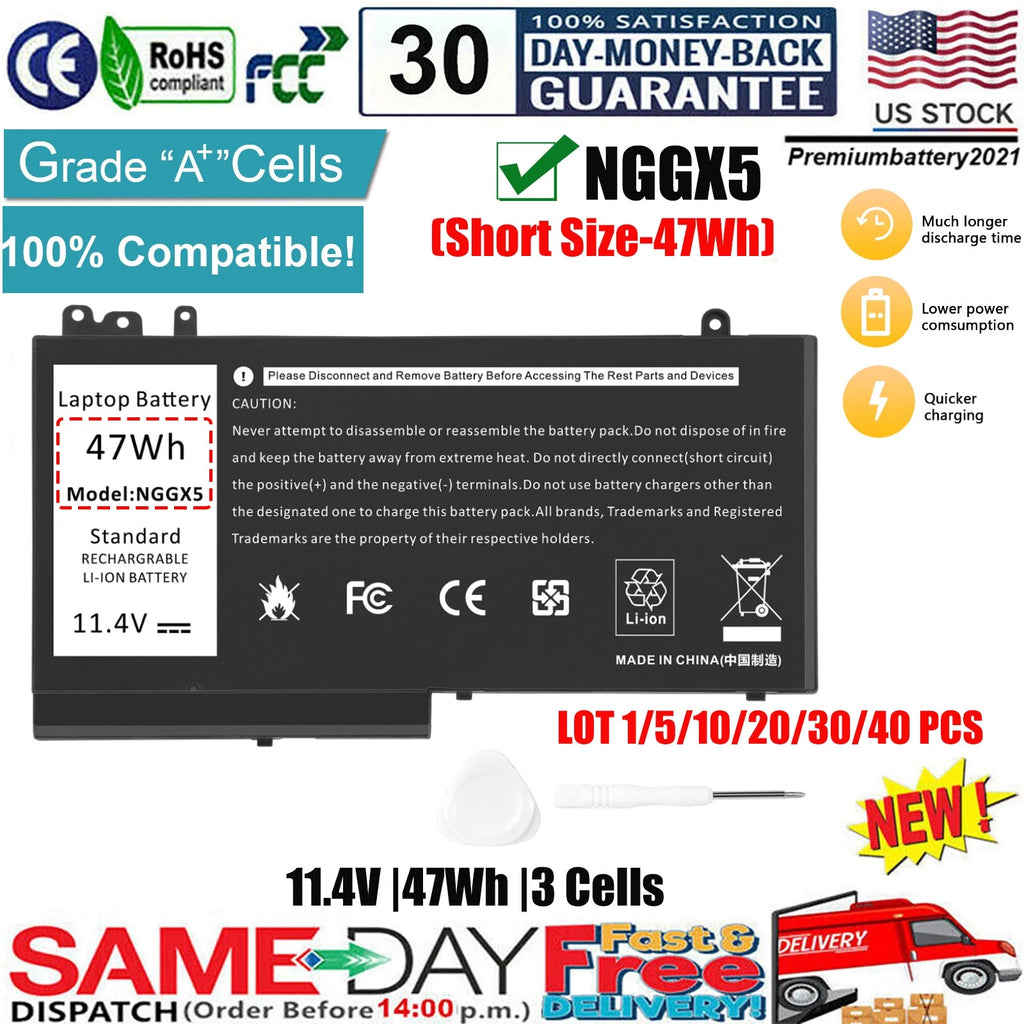 ?LOT NGGX5 Battery For Dell Latitude E5270 E5470 E5570 Precision M3510 Series