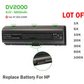 ??LOT DV2000 Battery For HP Pavilion DV6000 DV6100 dv6500 dv6700 dv2500 5200mAh