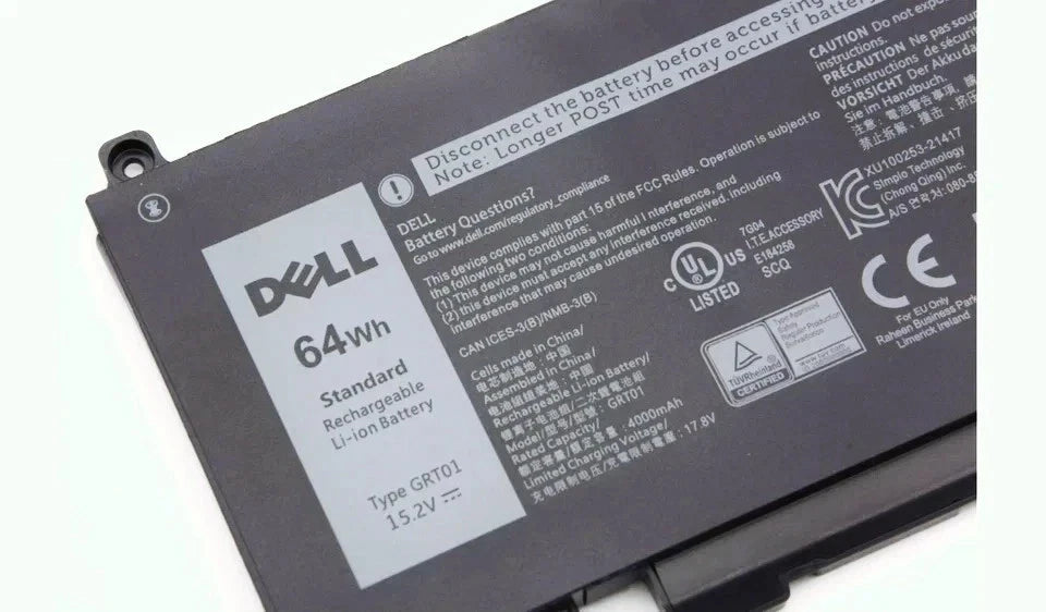 Genuine 64WH GRT01 R05P0 Battery For Dell Latitude 5531 5421 Precision 3581 3470