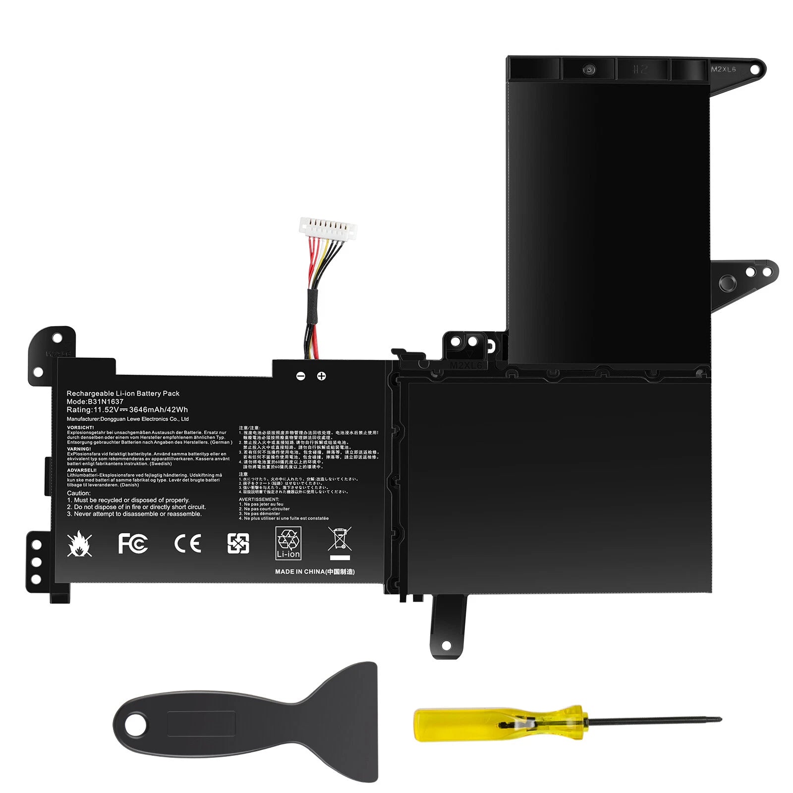 B31N1637 Battery For ASUS VivoBook F510 F510U F510UA F510UQ F510QA Series 42Wh