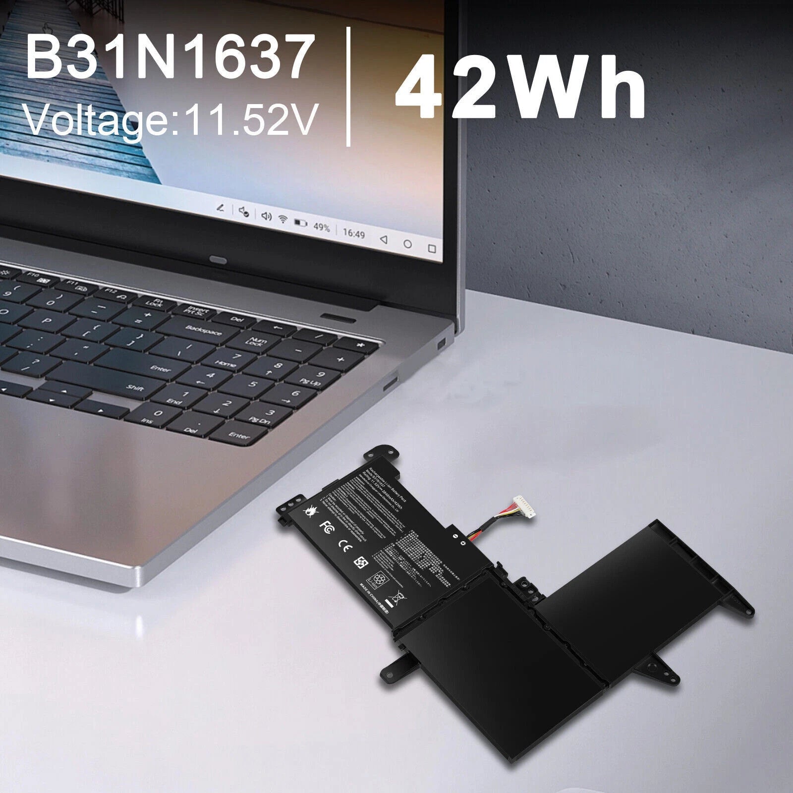 ??B31N1637 Battery For ASUS VivoBook 15 X510 X510U S15 S510U F510 F510U C31N1637