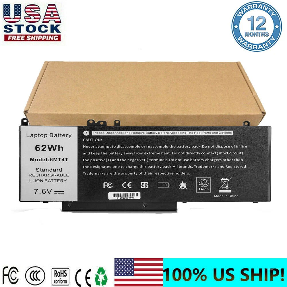 LOT 6MT4T Battery For Dell Latitude E5470 E5570 WTG3T 7V69Y TXF9M 79VR 15.6"