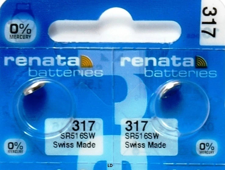 317 RENATA SR516SW (2 Piece) SR516W WATCH BATTERIES New Authorized Seller