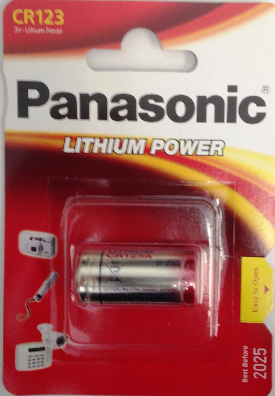 2x Panasonic 123 CR123 3V Photo Lithium Batteries Compatible With EL-CR2 GPCR RL