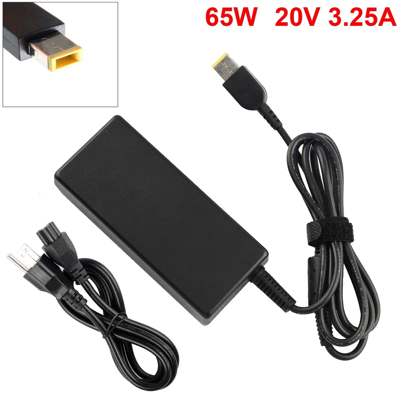 65W AC Adapter For Lenovo ThinkCentre M600 M715 M900 Power Charger Square Tip