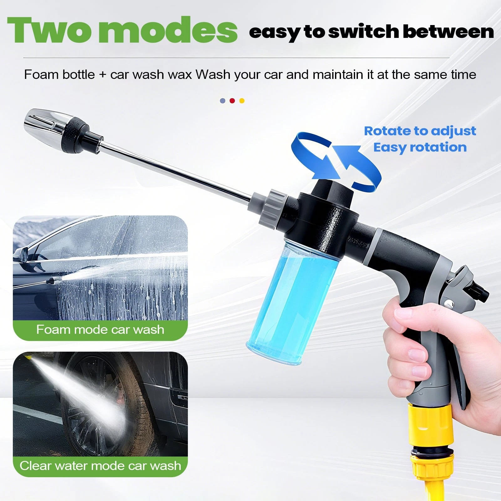 Car Snow Foam Washer Gun High Pressure Garden Wash Cleaning Soap Bottle Sprayer